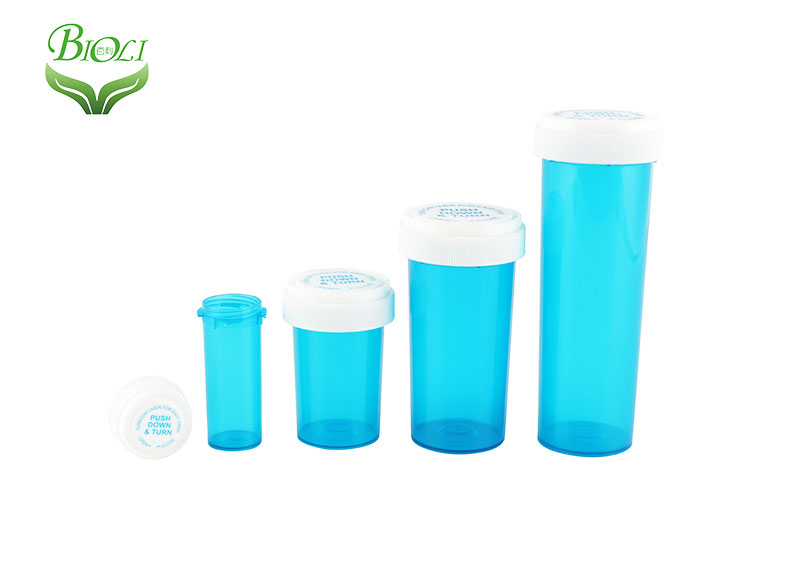 Push down & turn vials,reversible pharmacy vials