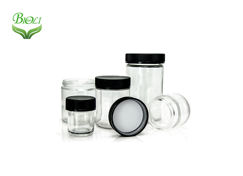 Glass Wax Containers clear color 3ml 5ml CBD Wax Oil Concentrate Container glass Jar
