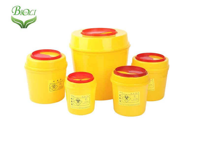 Hospital Waste Bins Sharps Box Waste Container Plastic Medical Waste round Container