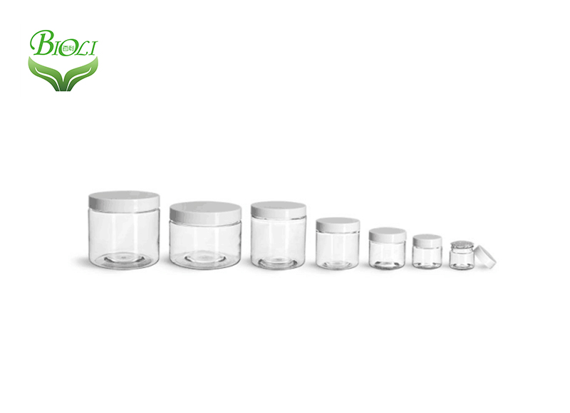 10ml 15ml 20ml ps clear plastic cosmetic container cream pot jars With Screw Top Lid