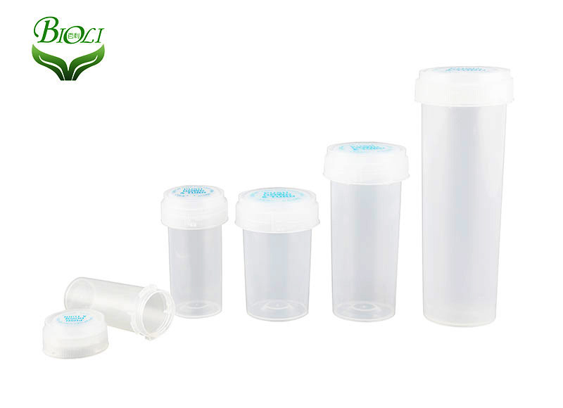 Child Safty Pharmacy Vial Tablet Pill Vial Packaging Plastic Reversible Vials